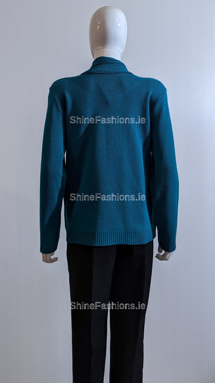 Teal Stripe Twinset Jumper