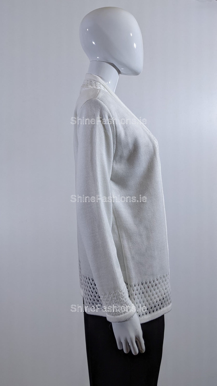 White Pattern Twinset Jumper