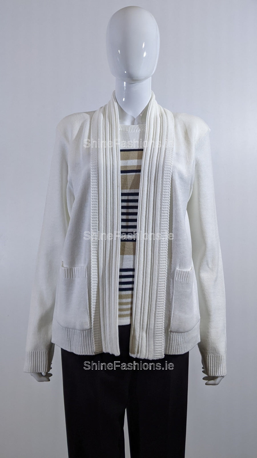 White Stripe Twinset Jumper