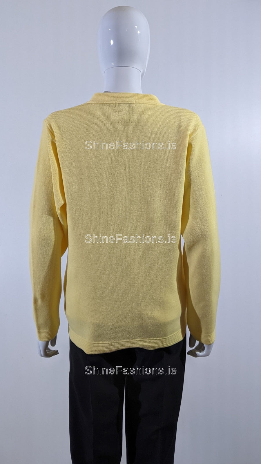 Yellow V-Neck Button Pocket Cardigan